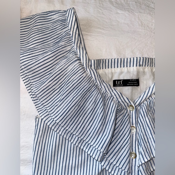 Zara TRF Collection Ruffle Sleeve Blouse - Picture 2 of 4